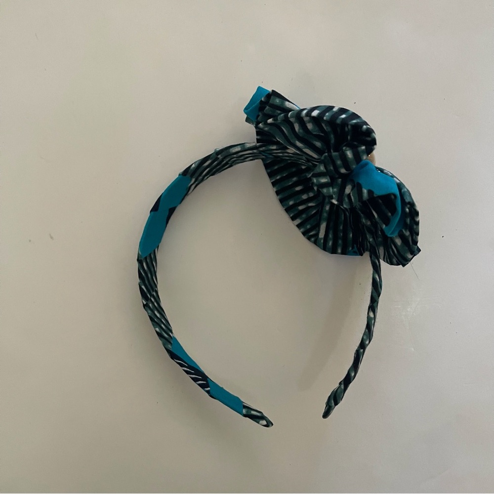 African Print Ankara Handmade Multicolor Bow Detail Colorful Cotton Headband